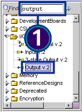 Choose "Output" from the FastChip soft Ip module library.